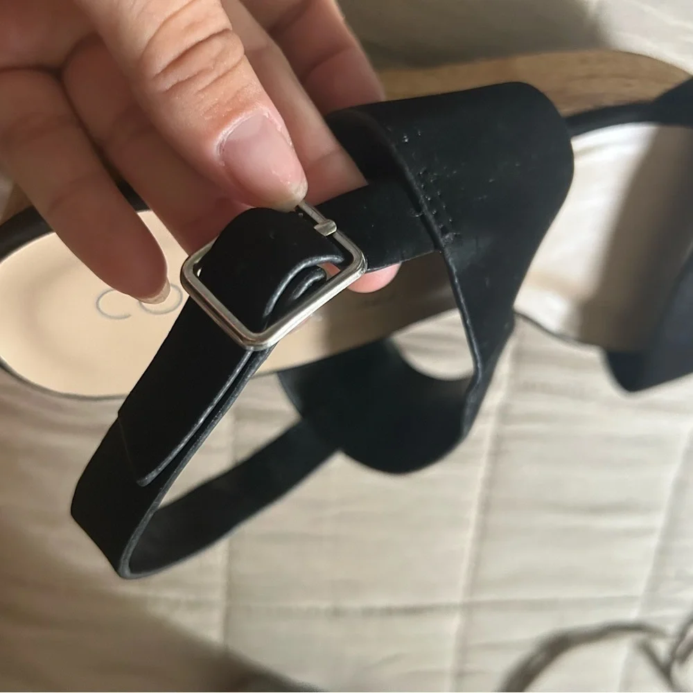 Coconut by Matisse Espadrille Wedge Black Strappy Sandal​​​